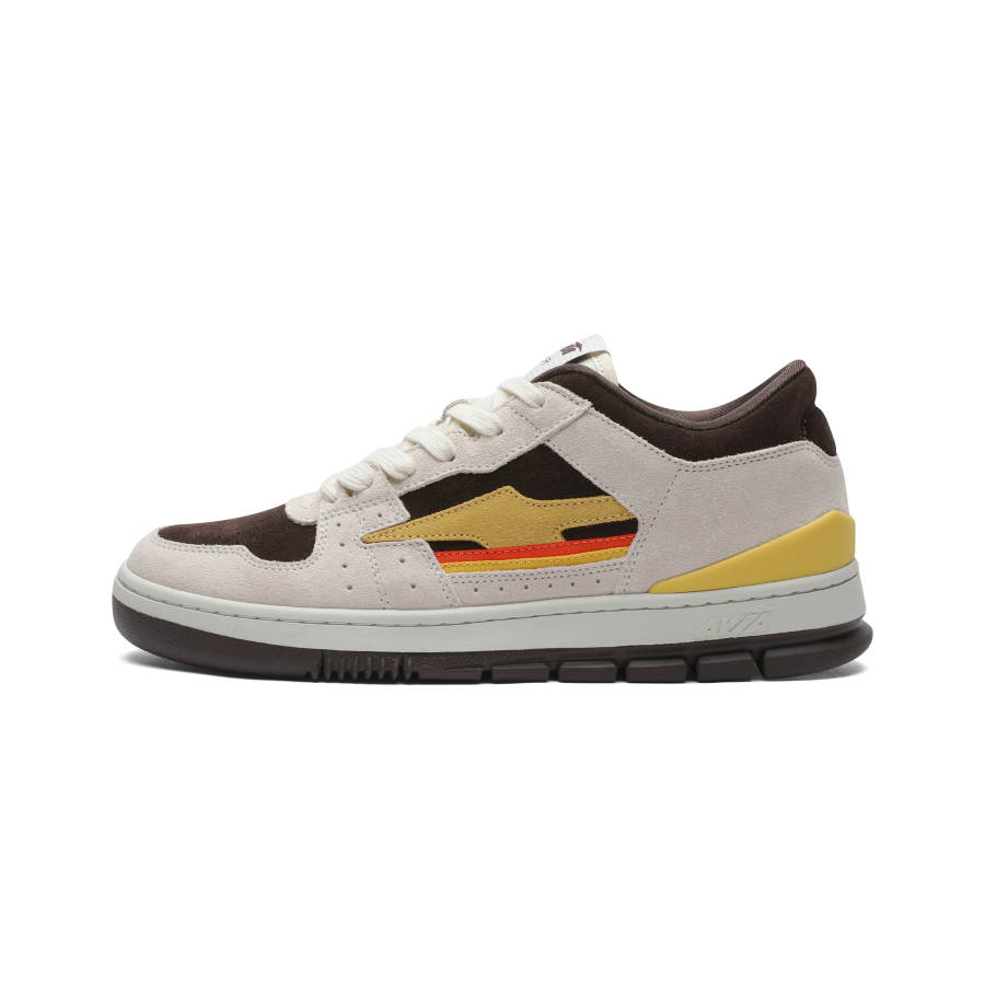 AVIA 825R Low top Skateboard Shoes Unisex White brown yellow