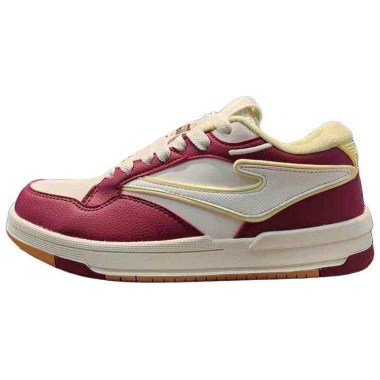 Erke No Pair 3 Slip Resistant Cushioning Coverage Low top Skateboard Shoes Women's White Red Yellow