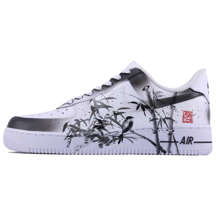Nike Nike Air Force 1 Abrasion Resistant Abrasion Resistant Low top Skateboard Shoes Men's White Black