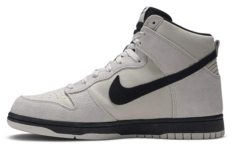 Nike Nike Dunk High 'Light Bone' Slip Resistant Abrasion Resistant High top Skateboard Shoes Men's Gray Black