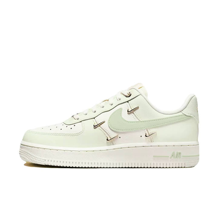 Nike Nike Air Force 1 Slip Resistant Cushioning Low top Skateboard Shoes Women's White Green