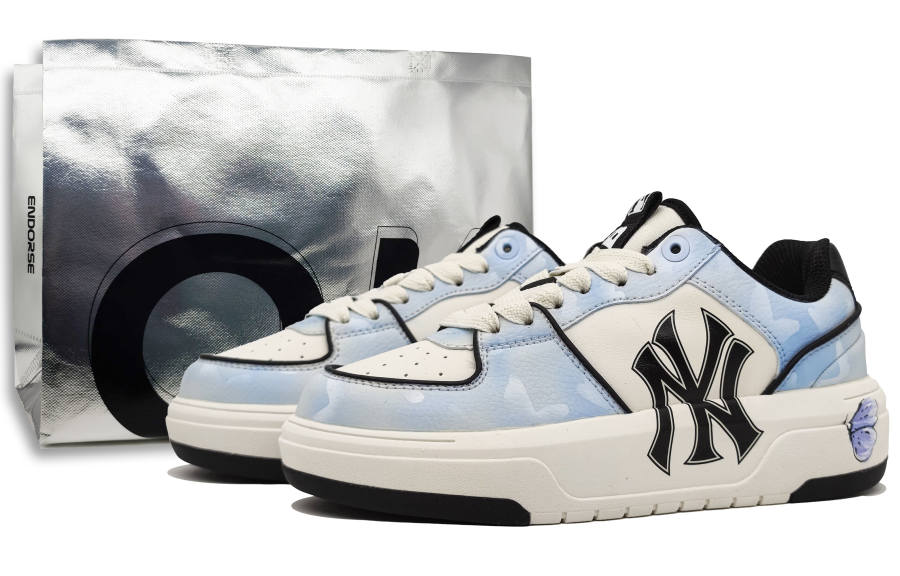 MLB Chunky Liner Slip Resistant Abrasion Resistant Low top Skateboard Shoes Unisex Butterfly Blue