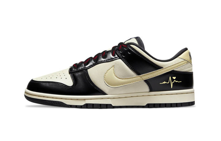 Nike Nike Dunk Coconut Milk Panda Abrasion Resistant Low top Skateboard Shoes Unisex Black White Yellow