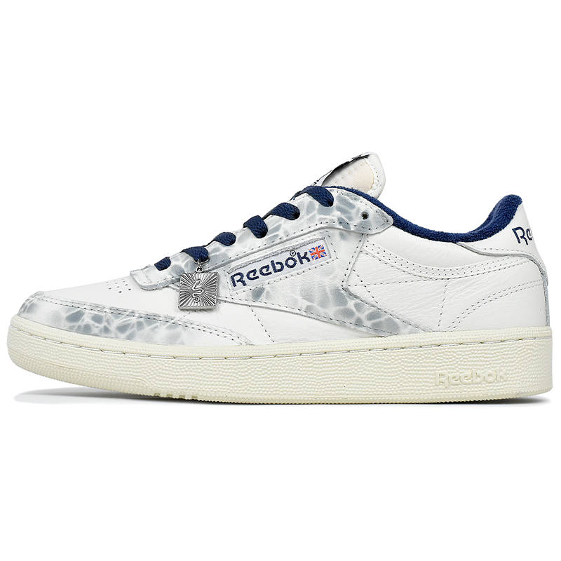 Reebok CLUB C 85 VINTAGE Abrasion Resistant Low top Skateboard Shoes Unisex White Blue