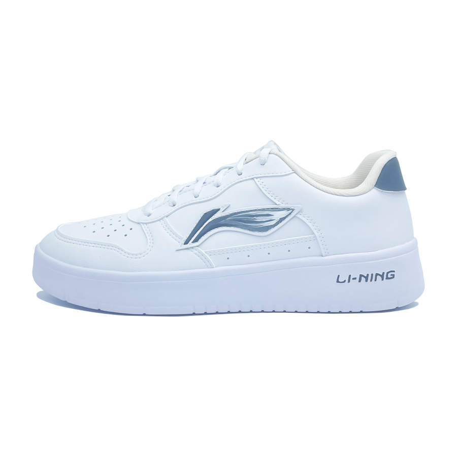 Li-Ning Li Ning Floating Boat Slip Resistant Cushioning Abrasion Resistant Low top Skateboard Shoes Unisex White