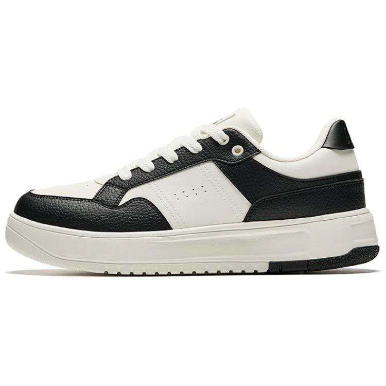 Anta Breaking Bamboo Abrasion Resistant Lightweight Height Increasing Low top Skateboard Shoes Men's White Black