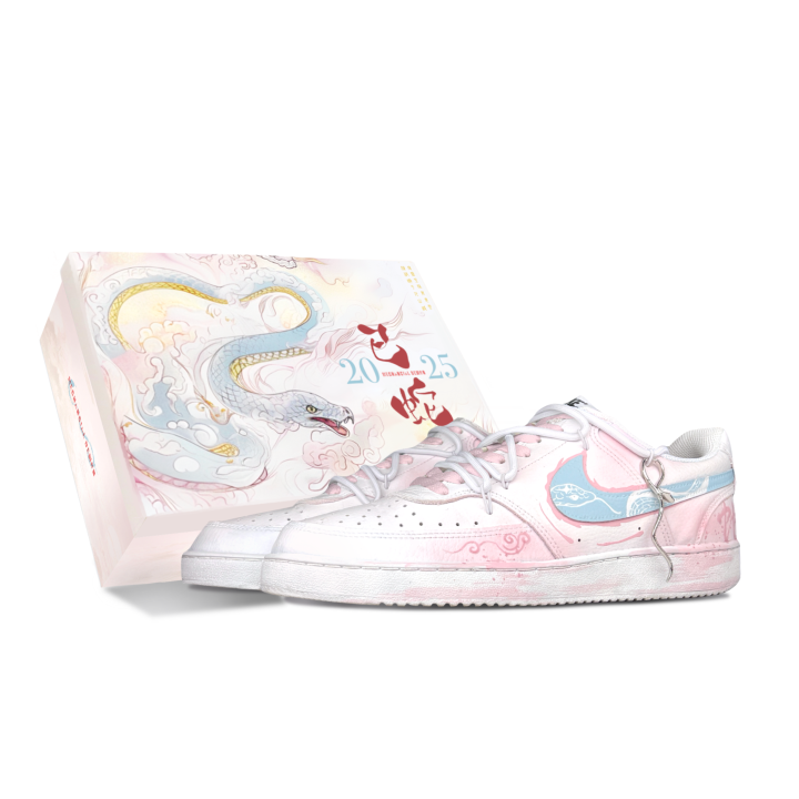 Nike Nike Court Vision 1 Mechanical Spirit, Dreamy Scale Speech Slip Resistant Abrasion Resistant Low top Skateboard Shoes
