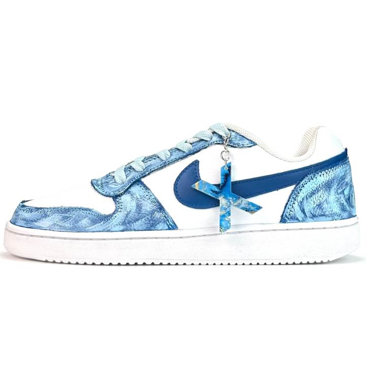 Nike Nike EBERNON Abrasion Resistant Low top Skateboard Shoes Unisex Sea Blue