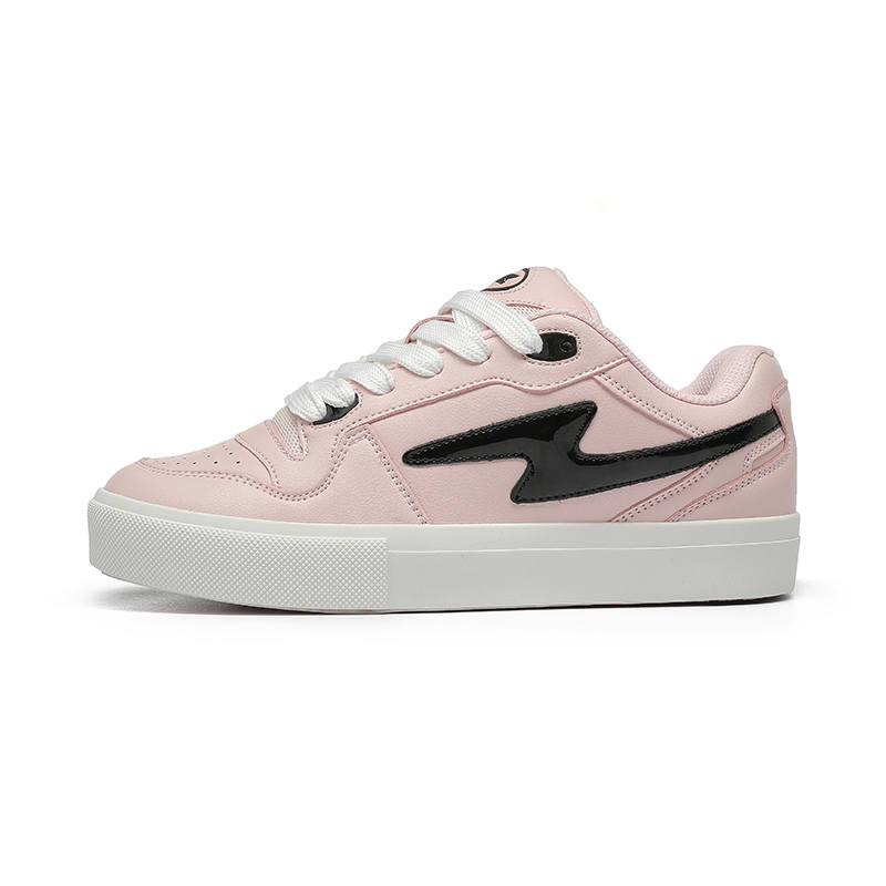GZOZ Slip Resistant Abrasion Resistant Low top Skateboard Shoes Women's Skin Powder