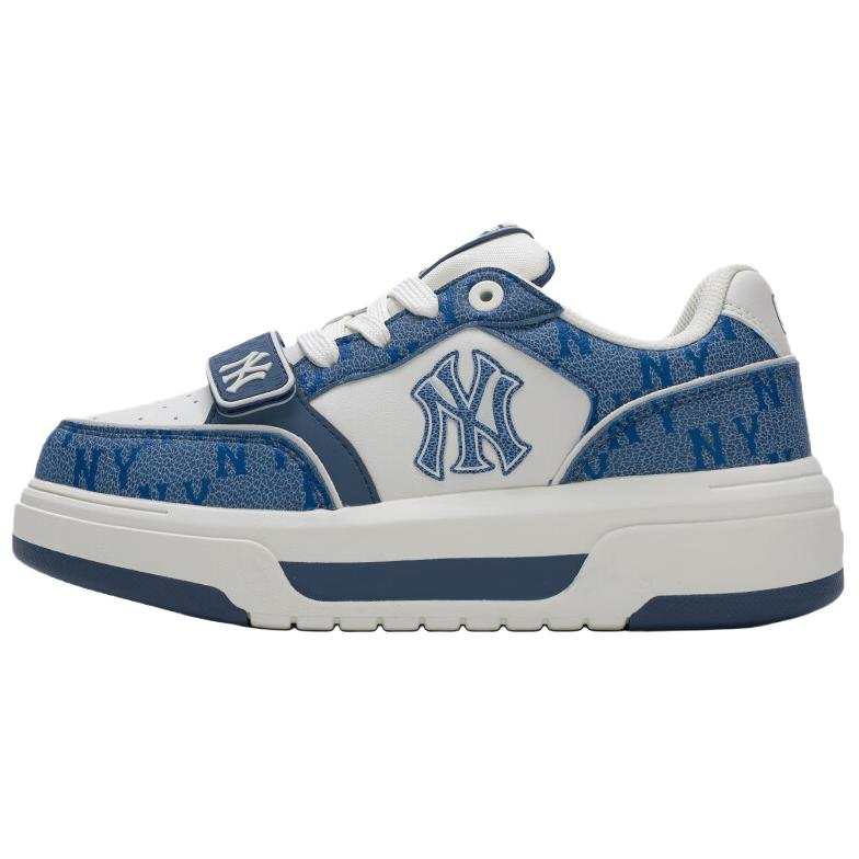 MLB New York Yankees Textile, Synthetic Leather Height Increasing Low top Skateboard Shoes Unisex Navy Blue