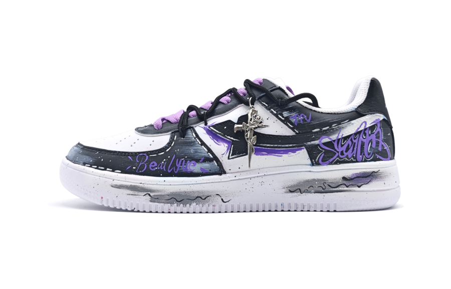 XTEP Air Force 1 Abrasion Resistant Cushioning Low top Skateboard Shoes Men's Black
