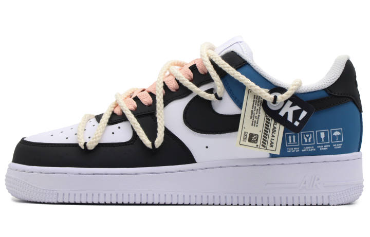 Nike Nike Air Force 1 Thermal Coverage Low top Skateboard Shoes Men's Black Blue