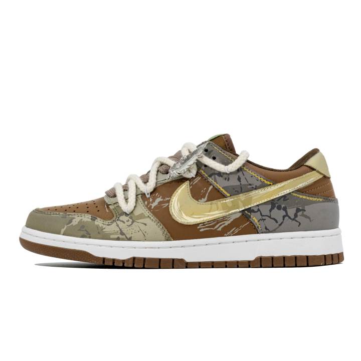 Nike Nike Dunk Tree Vein Growth Ring Abrasion Resistant Abrasion Resistant Low top Skateboard Shoes Unisex Brown