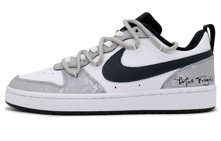 Nike Nike Court Borough Floating Catkin Slip Resistant Lightweight Non slip Lightweight Low top Skateboard Shoes GS Gray