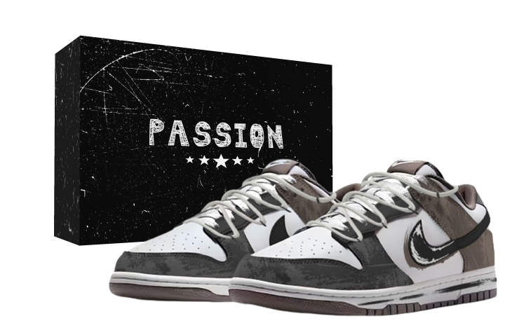 Nike Nike Dunk Smoky Ink Box Abrasion Resistant Lightweight Wear resistant And Lightweight Low top Skateboard Shoes Unisex