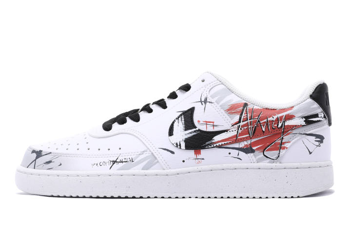 Nike Nike Court Vision 1 Skateboard Shoes Men's Low Top White/Black/Gray