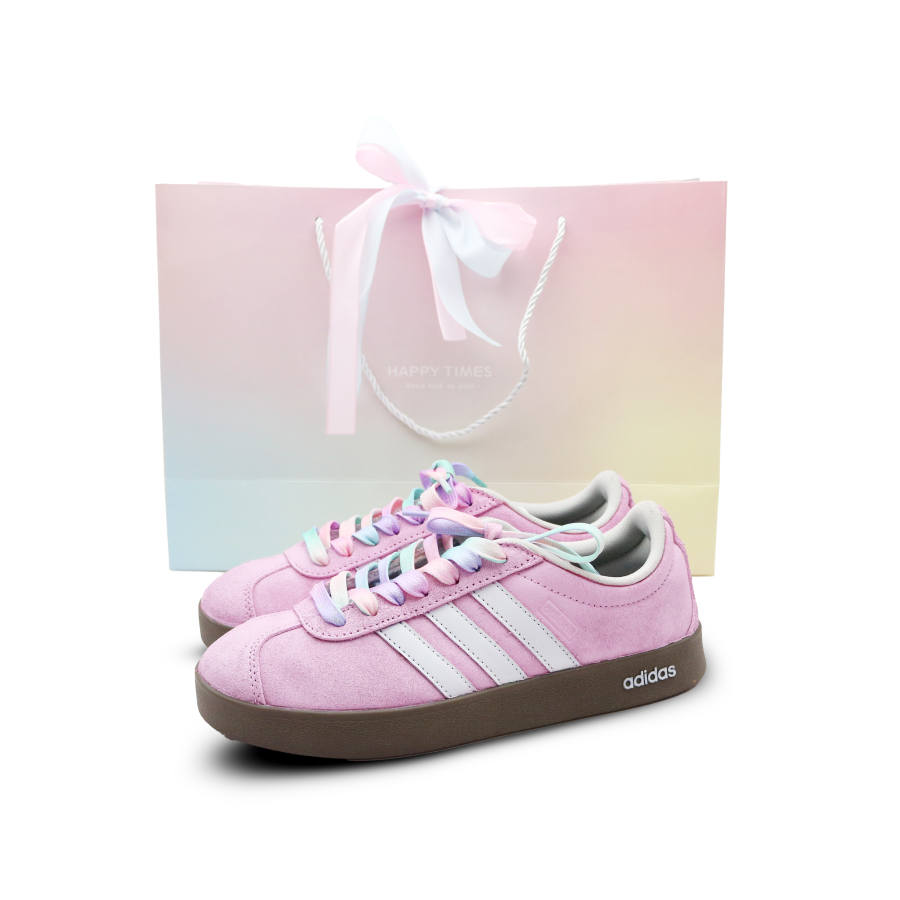 Adidas Neo Vl Court Classic Skateboard Shoes Unisex Low Top Pink/White