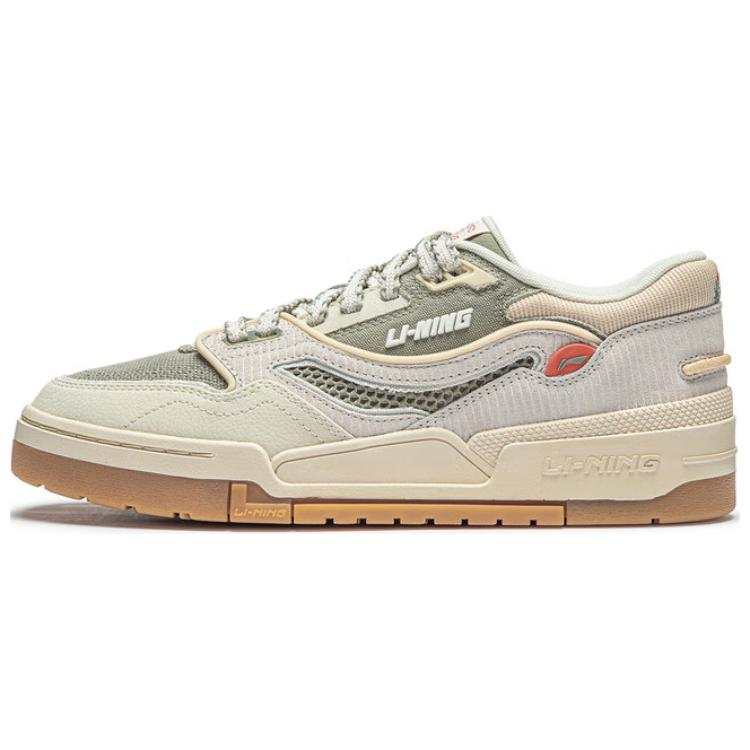 Li-Ning Li Ning 001 BTC Slip Resistant Cushioning Abrasion Resistant Support Low top Skateboard Shoes Men's White Gray