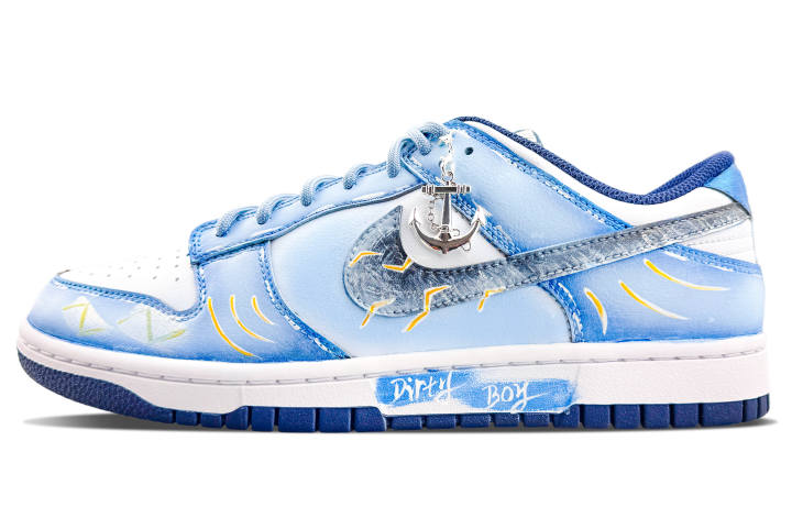Nike Nike Dunk Abrasion Resistant Low top Skateboard Shoes Unisex Blue