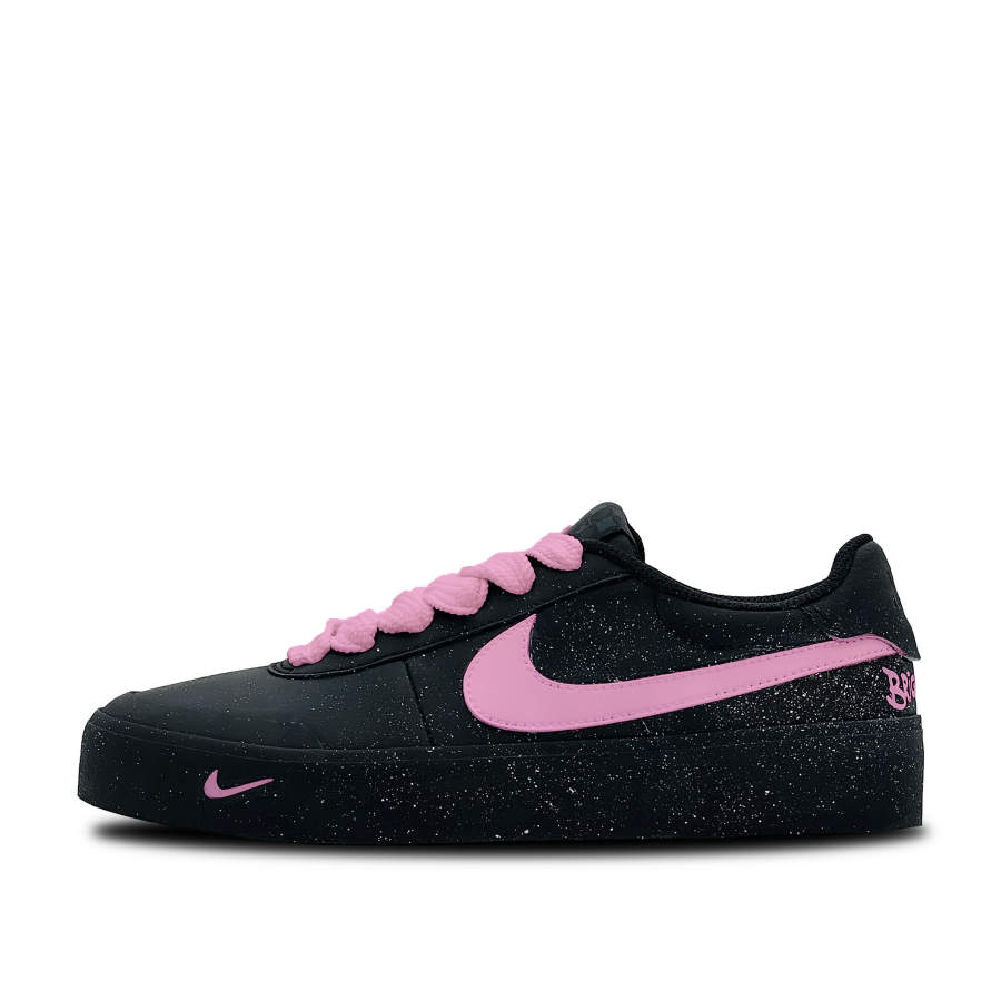 Nike Nike Court Shot Pink Star Rhythm Abrasion Resistant Abrasion Resistant Low top Skateboard Shoes Men's Black Pink