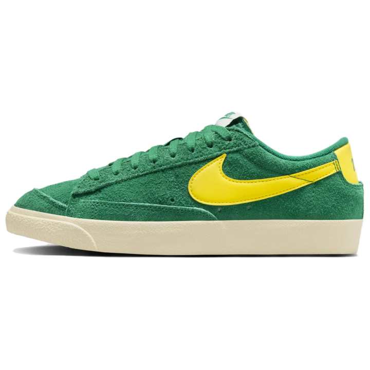 Nike Nike Blazer Low '77 Slip Resistant Abrasion Resistant Low top Skateboard Shoes Unisex Green Yellow