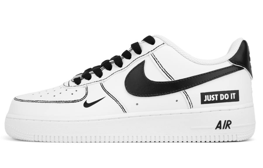Nike Nike Air Force 1 Low top Skateboard Shoes Men's Unisex, Black And White