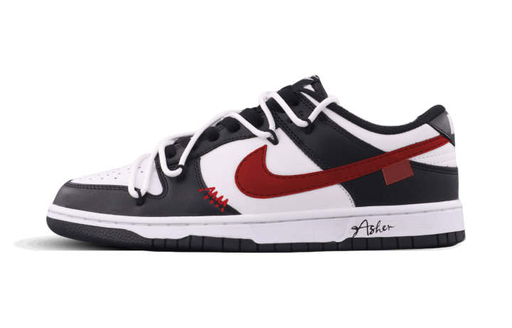 Nike Nike Dunk Red Blade Asher Low top Skateboard Shoes Unisex Black Red