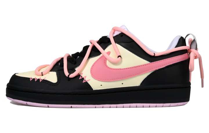 Nike Nike Court Borough 2 Vlad Slip Resistant, Abrasion Resistant, Lightweight Low top Skateboard Shoes GS Black Pink