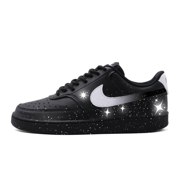 Nike Nike Court Vision 1 Starry Sky Rain Abrasion Resistant Low top Skateboard Shoes Men's Black