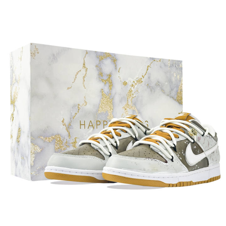 Nike Nike Dunk Gilded Tundra Cushioning, Wear Resistant Low top Skateboard Shoes Unisex Olive Green