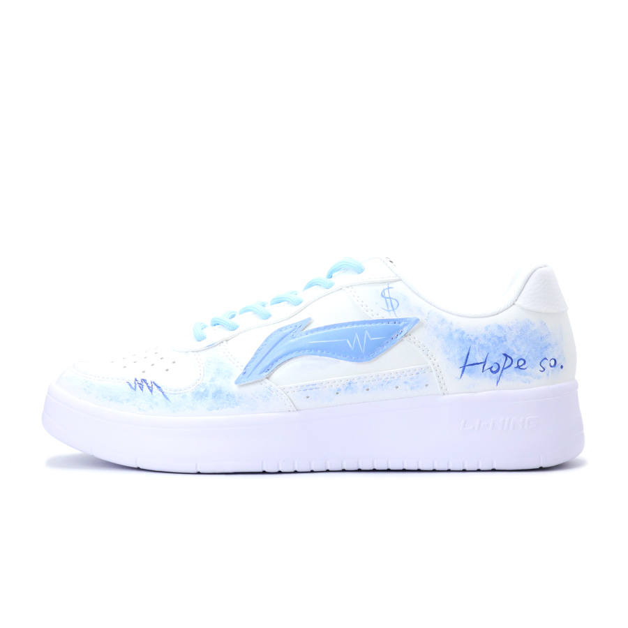 Li-Ning Li Ning Floating Boat Lightweight, Breathable, And Abrasion Resistant Low top Skateboard Shoes Unisex Blue White