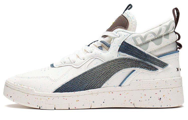 Li-Ning Li Ning Mid Slip Resistant Abrasion Resistant Skateboard Shoes Men's Snow