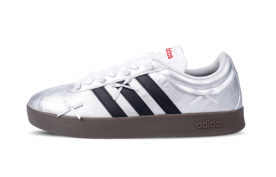 Adidas Neo VL Court Lifestyle Slip Resistant Slip Resistant Low top Skateboard Shoes Unisex Silver