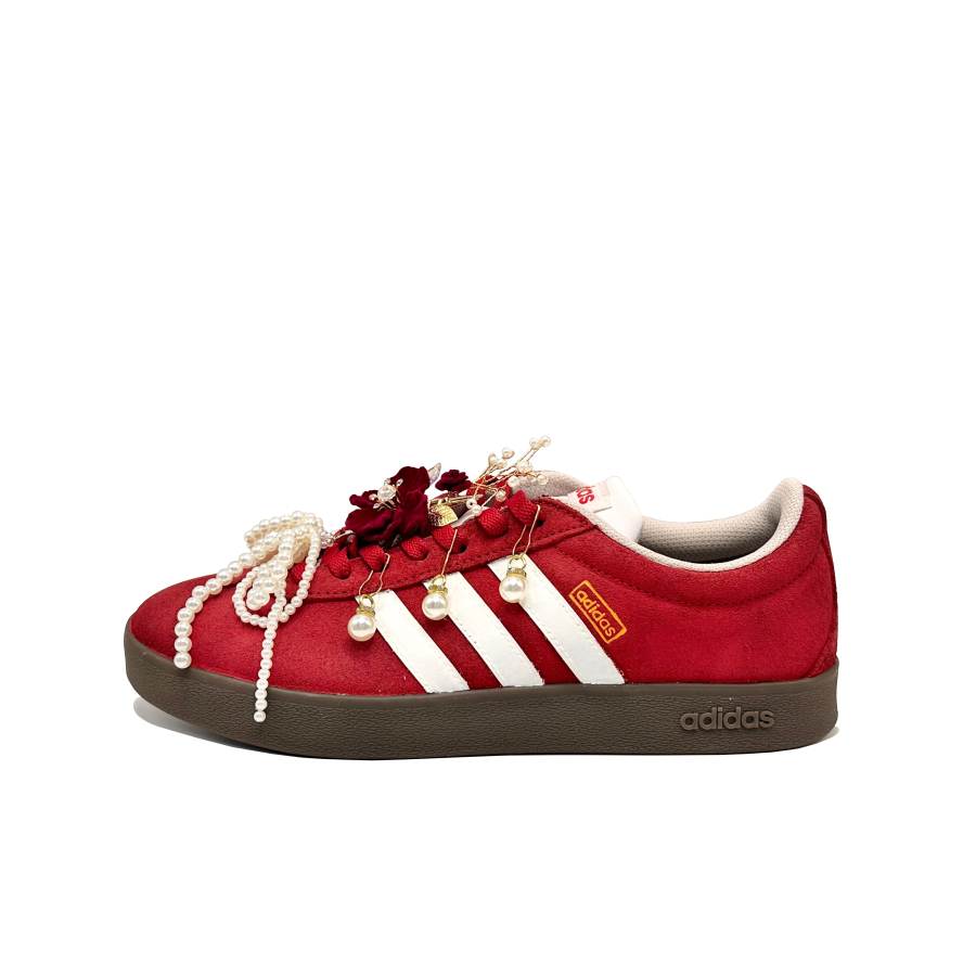 Adidas Adidas VL COURT 2.0 Abrasion Resistant Abrasion Resistant Low top Skateboard Shoes Unisex Red