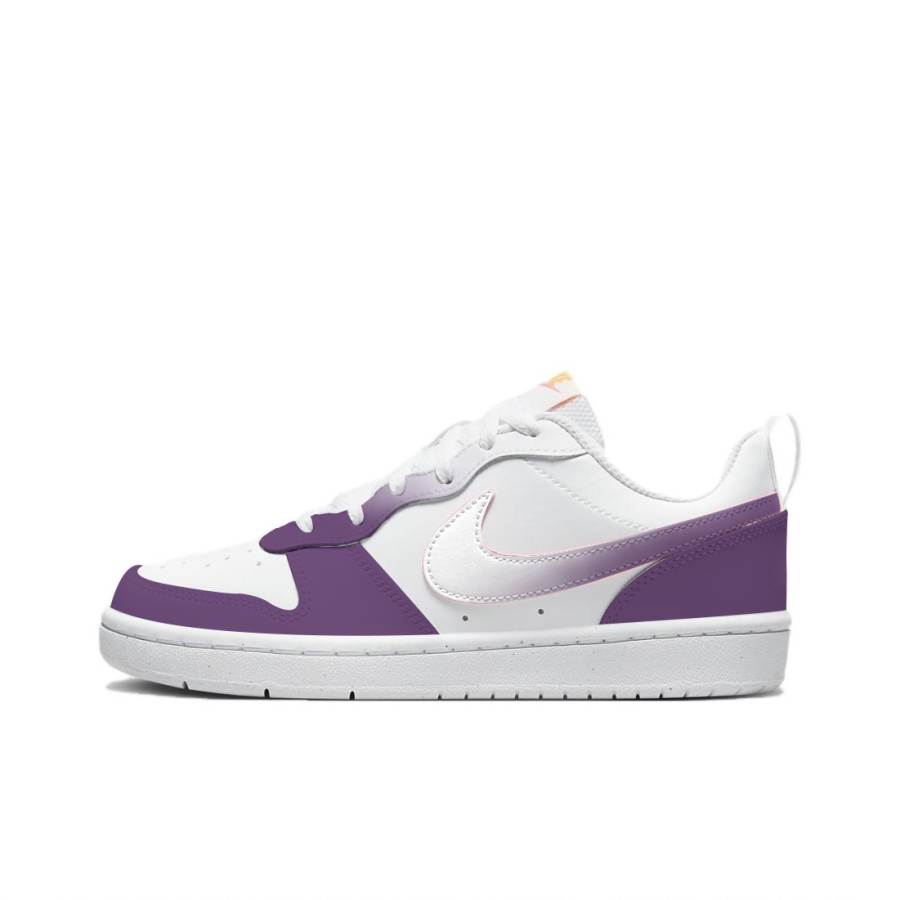 Nike Nike Active Girlish Violet Leather Low top Skateboard Shoes Women's White Brick Red