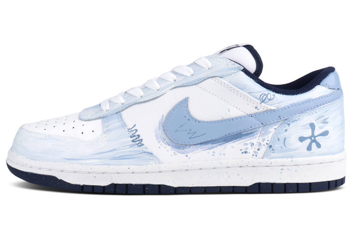 Nike Nike Big Cushioning, Wear Resistant Low top Skateboard Shoes Unisex White Blue