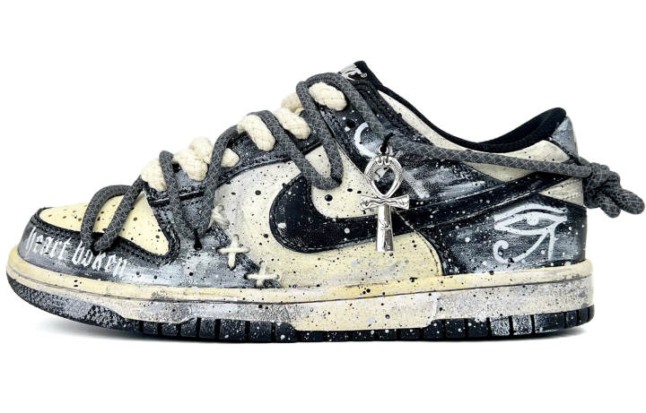 Nike Nike Dunk Retro Black All The Best Low top Skateboard Shoes Men's Black White Gray
