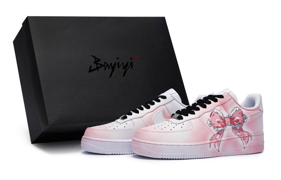 Nike Nike Air Force 1 LOW 811 Manufacturing, Sweetheart Knot Powder, Special Shoe Box Low top Skateboard Shoes GS Pink White