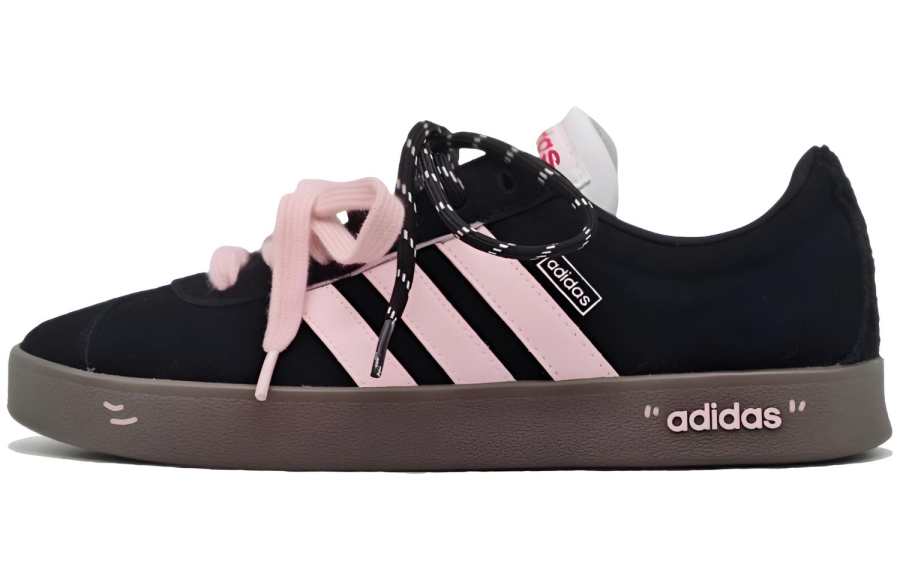 Adidas Adidas VL COURT 2.0 Skateboard Shoes Women's Low Top Hs== Black/Pink