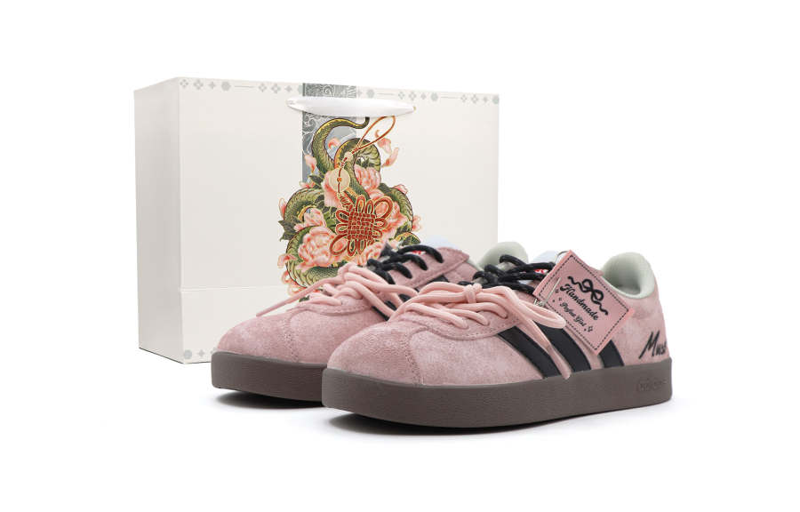 Adidas Adidas VL COURT 2.0 Low top Skateboard Shoes Unisex Black Pink