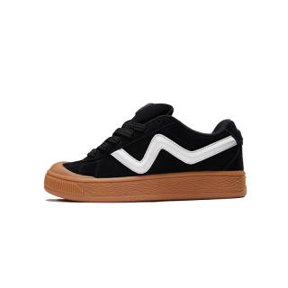 GZOZ Coverage Abrasion Resistant Low top Skateboard Shoes Unisex Black TPR