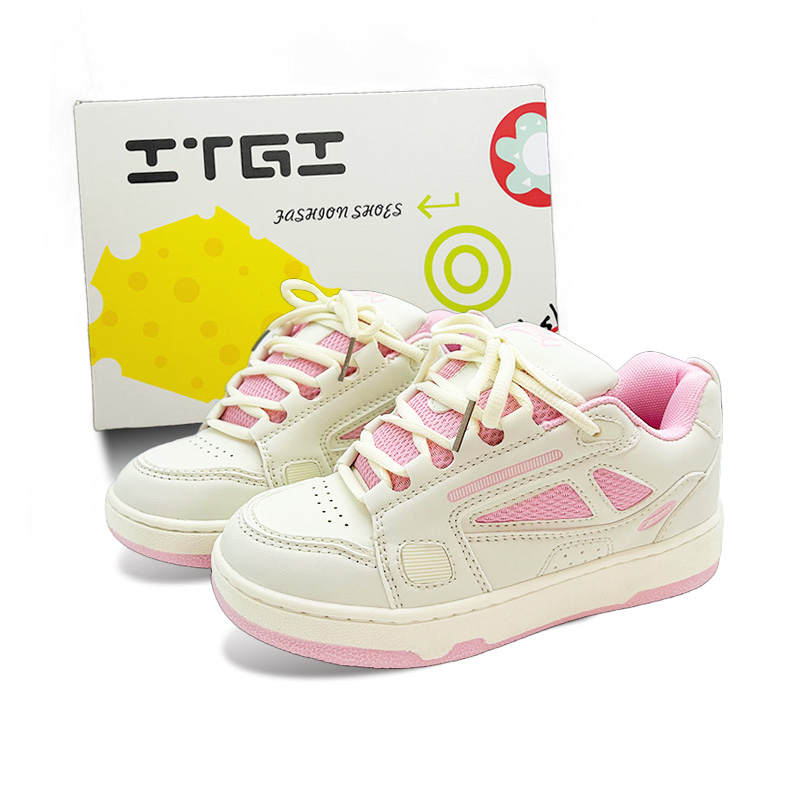 ITGI Support Cushioning Low top Skateboard Shoes Women's Beige Pink