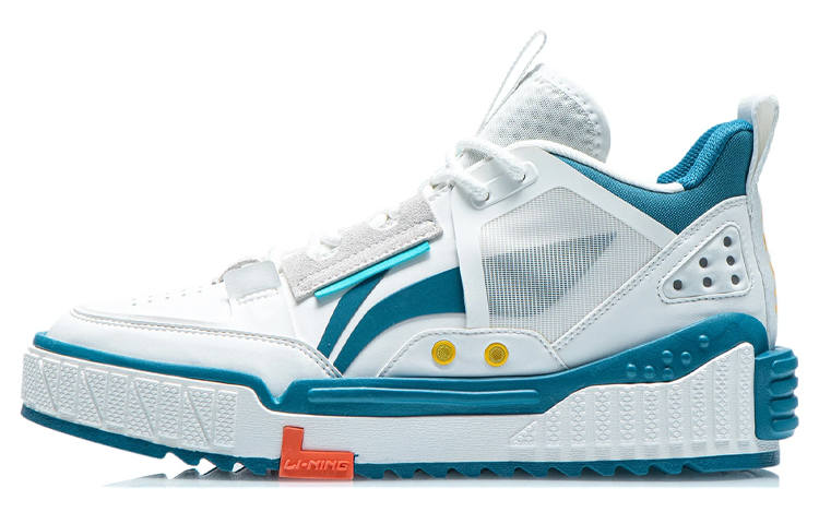 Li-Ning LiNing Wu Xing Slip Resistant, Abrasion Resistant, Lightweight, Breathable Mid Top Skateboard Shoes Men's Ash