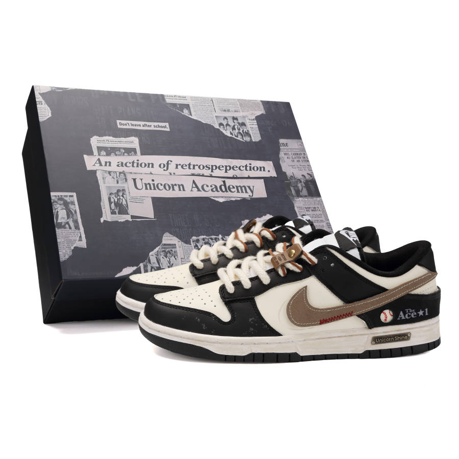 Nike Nike Dunk Rusty Full Set, Box Abrasion Resistant Abrasion Resistant Low top Skateboard Shoes Unisex Black Brown