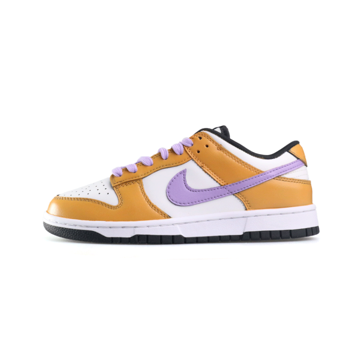 Nike Nike Dunk Lakers, Blue Cat Artifacts Abrasion Resistant Low top Skateboard Shoes Unisex Yellow Purple