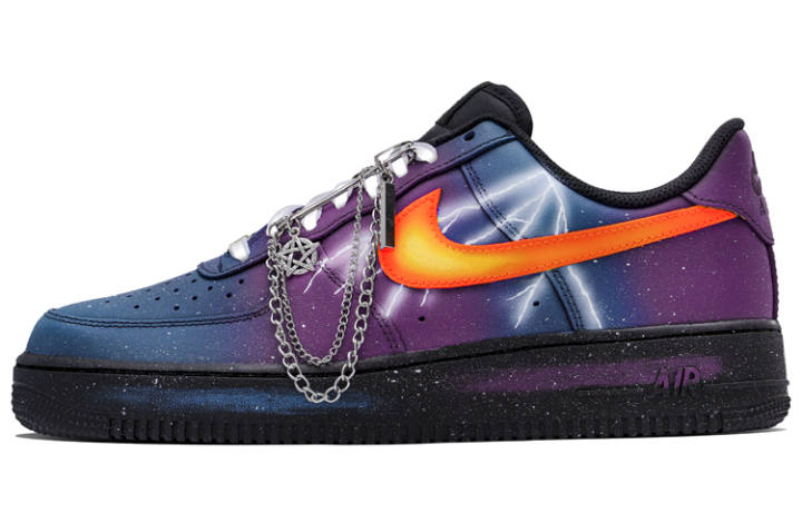 Nike Nike Air Force 1 Low Thermal Slip Resistant And Abrasion Resistant Low top Skateboard Shoes Unisex Blue Purple