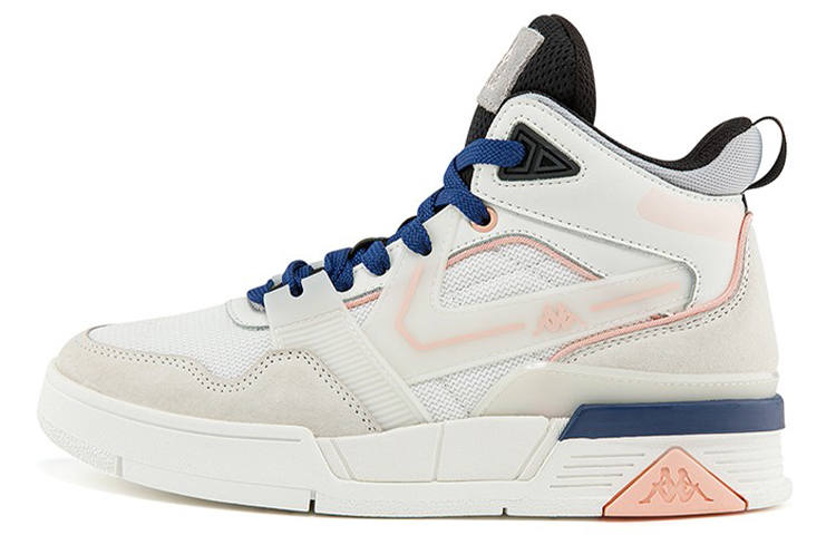Kappa Abrasion Resistant High top Skateboard Shoes Unisex White Blue