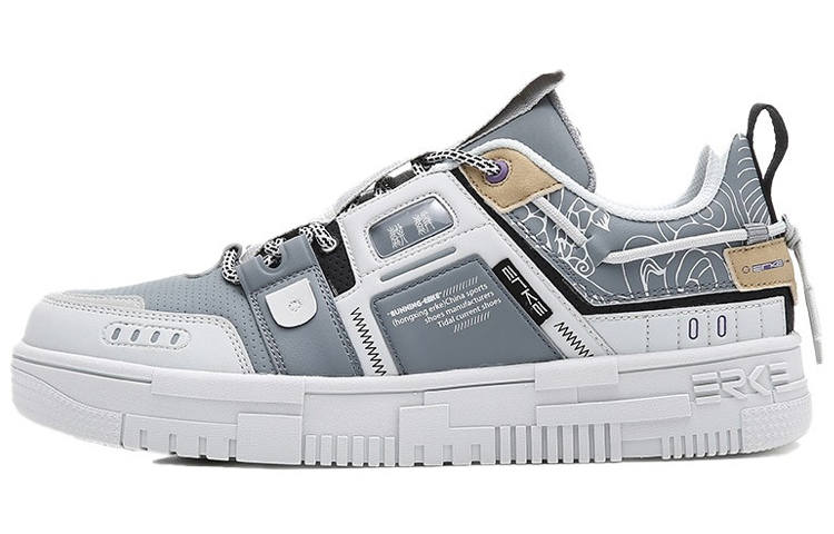 Erke Xun Qilin Low top Skateboard Shoes Men's Gray