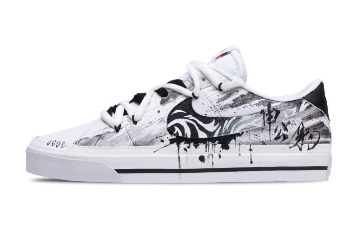 Nike Nike Court Legacy Low top Skateboard Shoes Men's Black White Gray