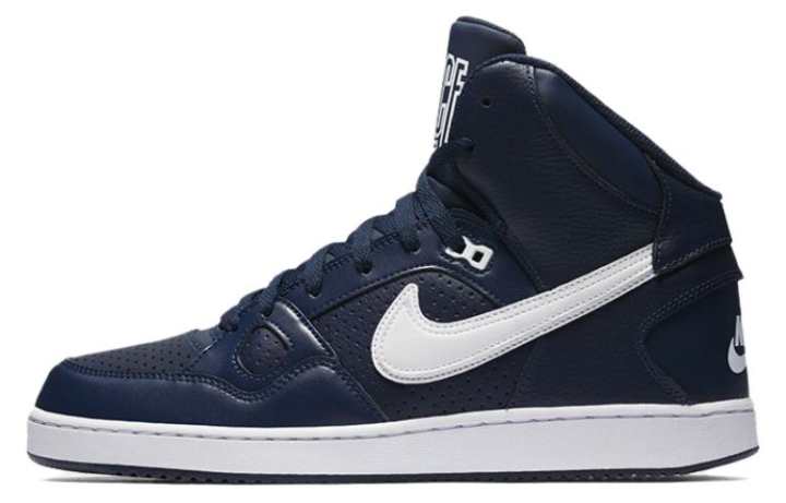 Nike Nike Son Of Force Slip Resistant, Abrasion Resistant, Breathable Mid top Skateboard Shoes Men's Blue White